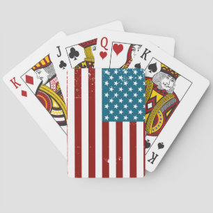 American Flag stars stripes red white blue Playing Cards