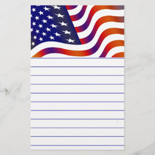 American Flag Stationery