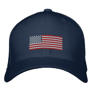 American Flag Stitch Design Baseball Cap
