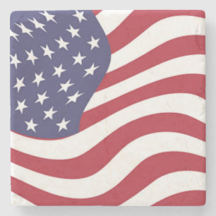 AMERICAN FLAG STONE COASTER