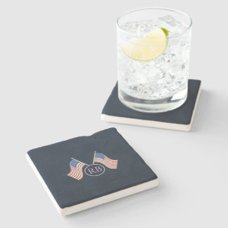 American Flag Stone Coaster
