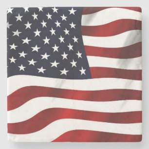 American Flag Stone Coaster