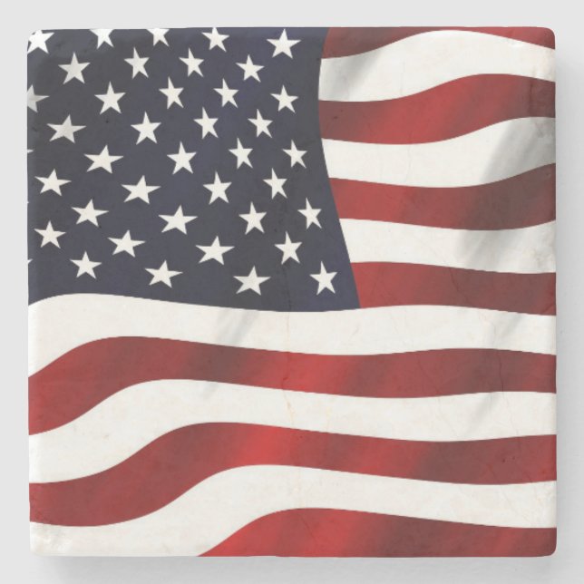 American Flag Stone Coaster (Front)