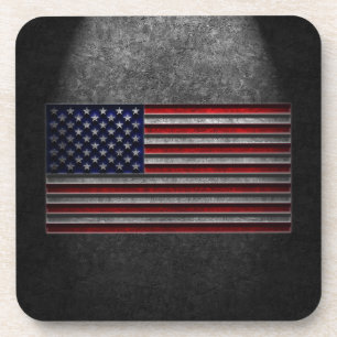 American Flag Stone Texture Coaster