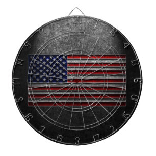 American Flag Stone Texture Dartboard
