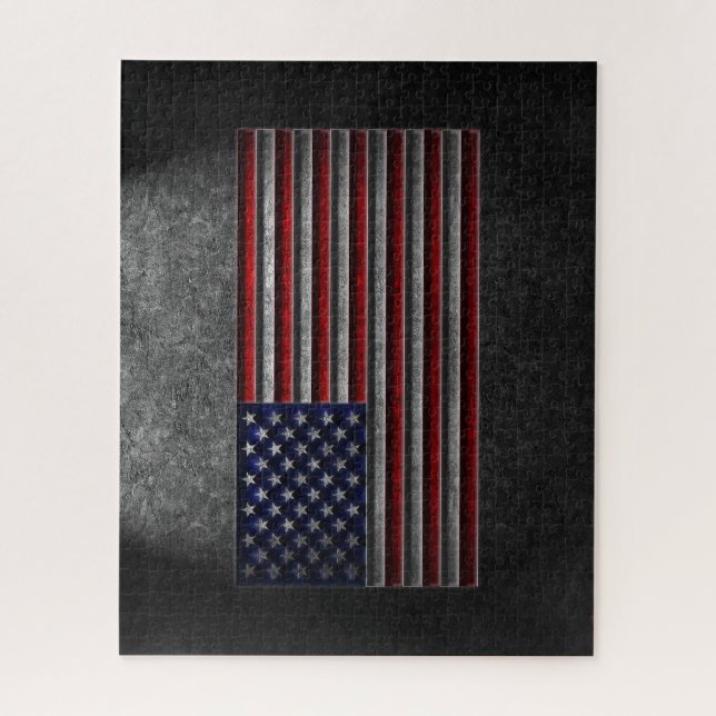 American Flag Stone Texture Jigsaw Puzzle (Vertical)