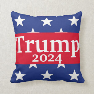 American Flag Style Stars Donald Trump 2024 Cushion