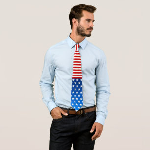 American flag stylised tie