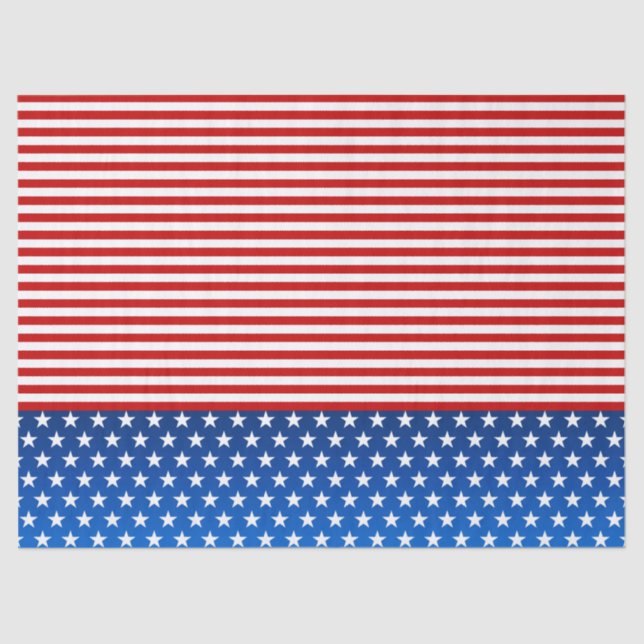 American flag stylised tissue paper (Front)