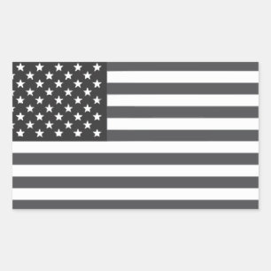 American Flag Subdued Rectangular Sticker