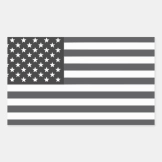 American Flag Subdued Rectangular Sticker