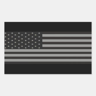 American Flag Subdued Rectangular Sticker