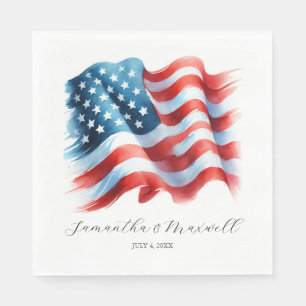 American Flag Summer Party Theme  Napkin