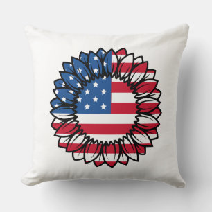 American Flag Sunflower-32222 Cushion