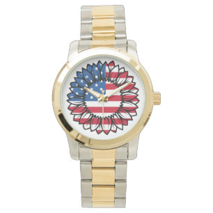 American Flag Sunflower-32222 Watch