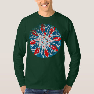 American Flag Sunflower Vintage 4th of July T-Shirt