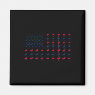 American Flag Super Bike Moto Gp 4th Of July Dirt Magnet