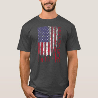 American Flag Surveyors Tool 4th of July T-Shirt