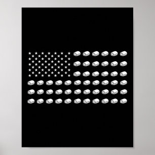 American Flag Sushi Food Usa Patriotism Patriot Lo Poster
