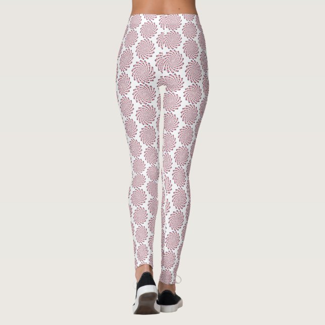 American Flag Swirls Leggings (Back)
