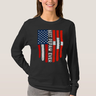 American Flag Switzerland Flag Best Pepaw Ever Fam T-Shirt