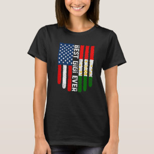 American Flag & Tajikistan Flag Best Gigi Ever Fam T-Shirt
