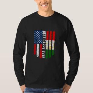 American Flag & Tajikistan Flag Best Pappy Ever Fa T-Shirt