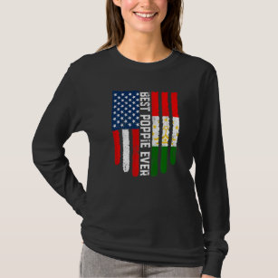 American Flag & Tajikistan Flag Best Poppie Ever F T-Shirt