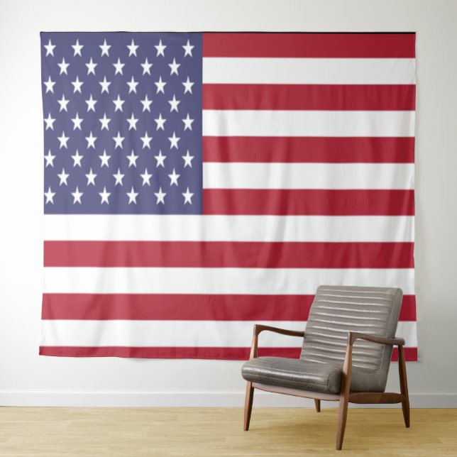 AMERICAN FLAG TAPESTRY (In Situ (Horizontal))