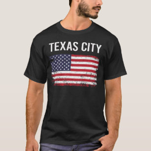 American Flag Texas City T-Shirt