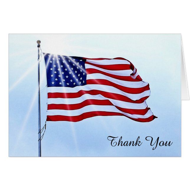 American Flag Thank You (Front Horizontal)