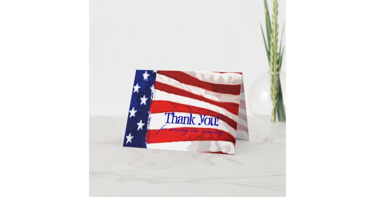 American Flag Thank You | Zazzle.co.uk