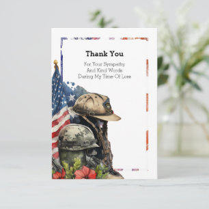 American Flag Thank You Card