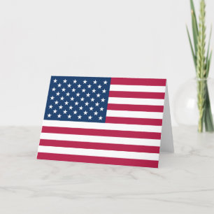 American flag thank you card