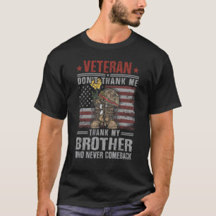 American Flag Thank You Veteran Combat Boots T-Shirt