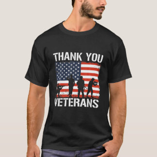 American Flag Thank You Veterans Day Gift For Men T-Shirt
