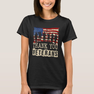 American Flag Thank You Veterans Proud Veteran 1 T-Shirt