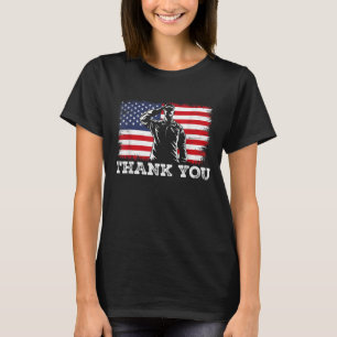 American Flag Thank you Veterans Proud Veteran 4 T-Shirt