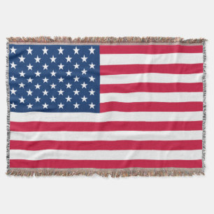 American Flag Throw Blanket USA