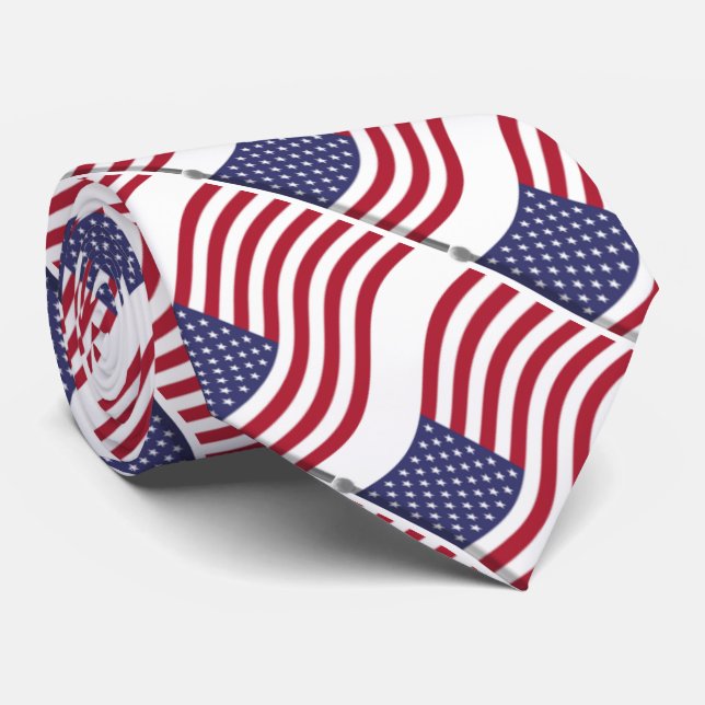 American Flag Tie (Rolled)