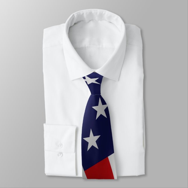 American Flag Tie (Tied)