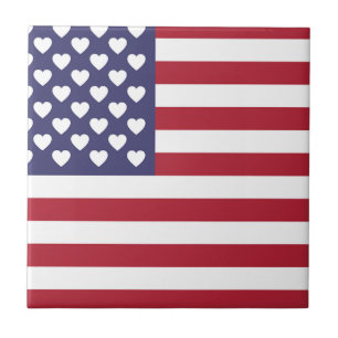 American flag  tile