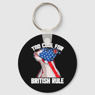 American Flag To Cool For British Rule 4th Of July Key Ring