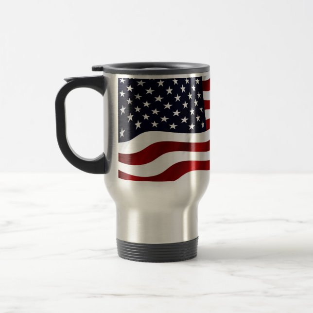 American Flag Travel Mug (Left)