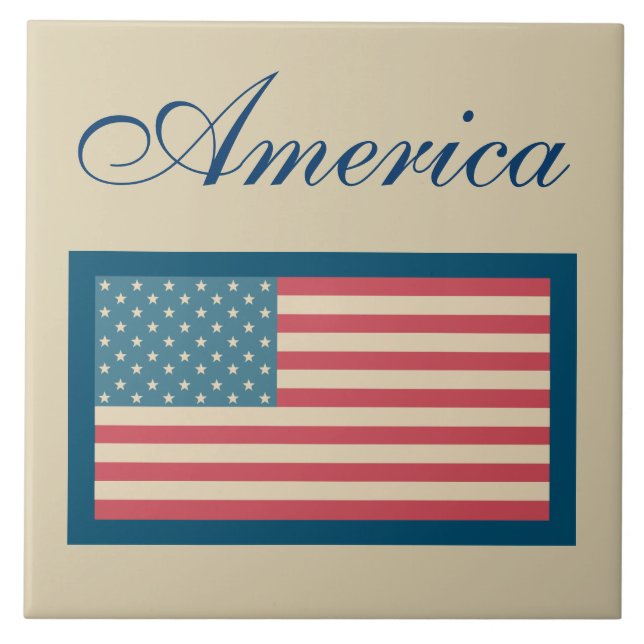 American Flag Trivet Tile (Front)