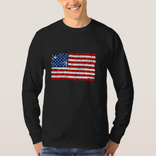 American Flag Truck Lover Vintage Model Truck T-Shirt