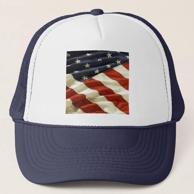 American Flag Trucker Hat (Front)