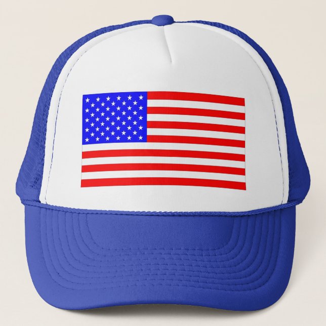 AMERICAN FLAG TRUCKER HAT (Front)