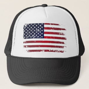 American Flag Trucker Hat