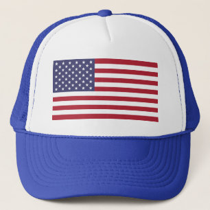 American flag trucker hat